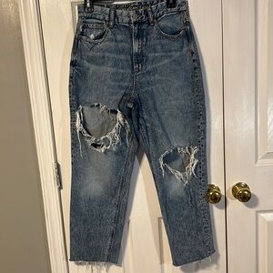 AE Curvy Mom Ripped Jeans. Size 6